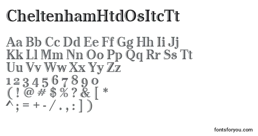 A fonte CheltenhamHtdOsItcTt – alfabeto, números, caracteres especiais