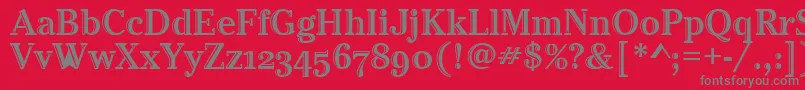 CheltenhamHtdOsItcTt Font – Gray Fonts on Red Background