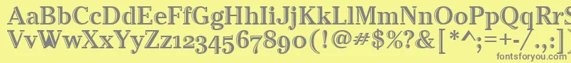 Шрифт CheltenhamHtdOsItcTt – серые шрифты на жёлтом фоне