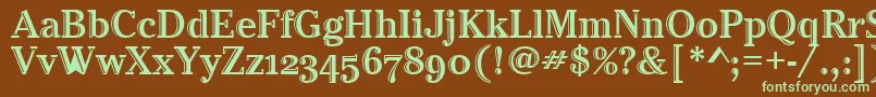 fuente CheltenhamHtdOsItcTt – Fuentes Verdes Sobre Fondo Marrón