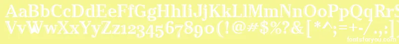 CheltenhamHtdOsItcTt Font – White Fonts on Yellow Background