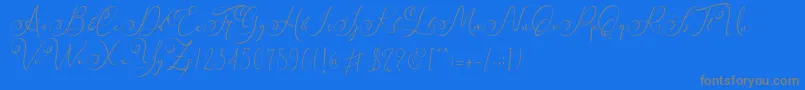 Faradilla   Regular   Font – Gray Fonts on Blue Background