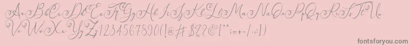More about Faradilla Regular Font Faradilla Regular Font – Gray Fonts on Pink Background
