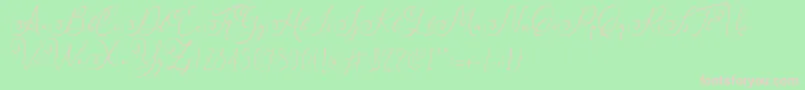 Faradilla   Regular   Font – Pink Fonts on Green Background