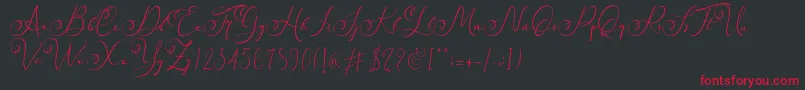 Faradilla   Regular   Font – Red Fonts on Black Background