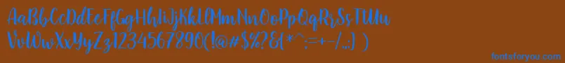 Шрифт Faradisa – синие шрифты на коричневом фоне