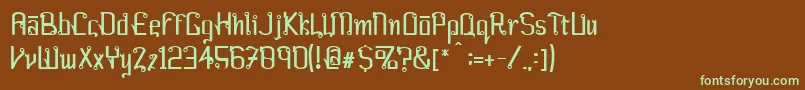 FARANG   Font – Green Fonts on Brown Background