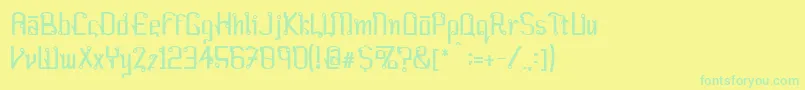 FARANG   Font – Green Fonts on Yellow Background