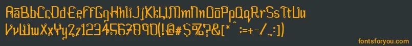 フォントFARANG   – 黒い背景にオレンジの文字