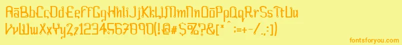 FARANG   Font – Orange Fonts on Yellow Background