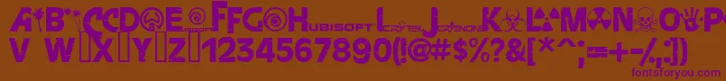 FARCEB   Font – Purple Fonts on Brown Background