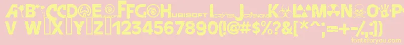 FARCEB   Font – Yellow Fonts on Pink Background