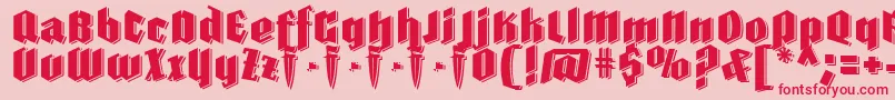 Farisea Dark demo ffp Font – Red Fonts on Pink Background