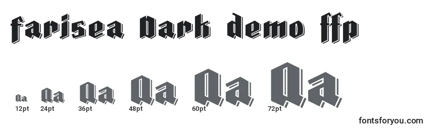 Farisea Dark demo ffp-fontin koot