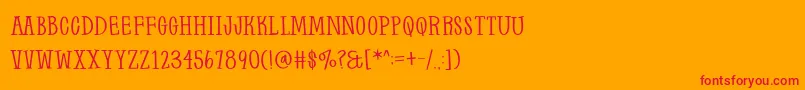 Farm to Market Bold Demo Font – Red Fonts on Orange Background