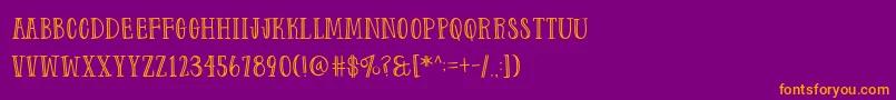 Farm to Market Fancy Font – Orange Fonts on Purple Background