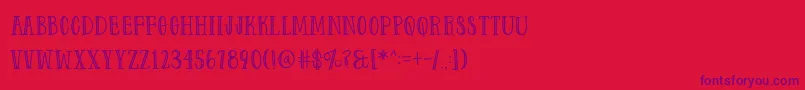 Farm to Market Fancy Font – Purple Fonts on Red Background