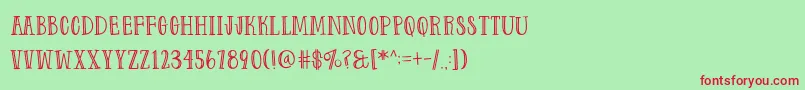 Farm to Market Fancy Font – Red Fonts on Green Background