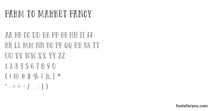 A fonte Farm to Market Fancy (126397) – alfabeto, números, caracteres especiais