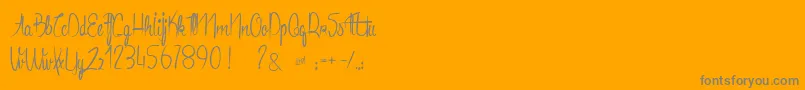 AnacondasLight Font – Gray Fonts on Orange Background