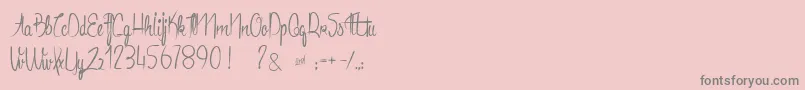 AnacondasLight Font – Gray Fonts on Pink Background