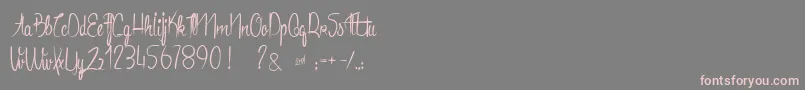 AnacondasLight Font – Pink Fonts on Gray Background