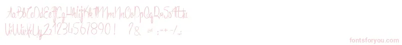 AnacondasLight Font – Pink Fonts on White Background