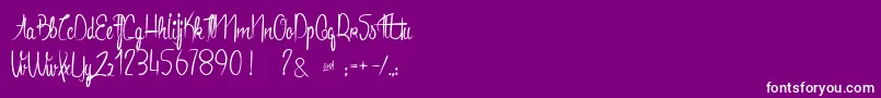 AnacondasLight Font – White Fonts on Purple Background