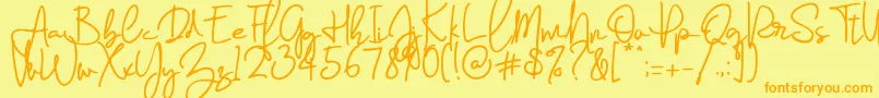 Farrina   Font – Orange Fonts on Yellow Background
