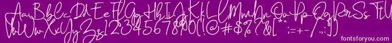 Farrina   Font – Pink Fonts on Purple Background