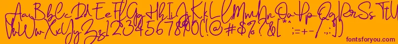 Farrina   Font – Purple Fonts on Orange Background