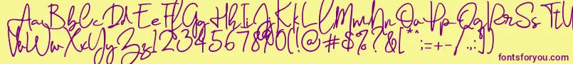 Farrina   Font – Purple Fonts on Yellow Background