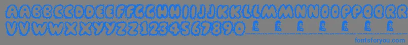Farty Breath Font – Blue Fonts on Gray Background