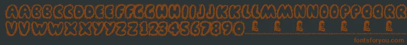 Farty Breath-fontti – ruskeat fontit mustalla taustalla