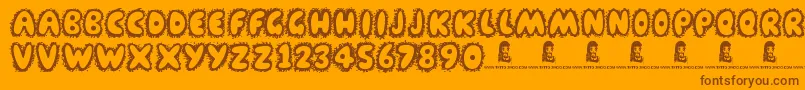 Farty Breath Font – Brown Fonts on Orange Background
