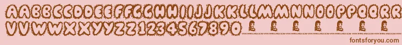 Farty Breath Font – Brown Fonts on Pink Background