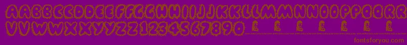 Farty Breath Font – Brown Fonts on Purple Background