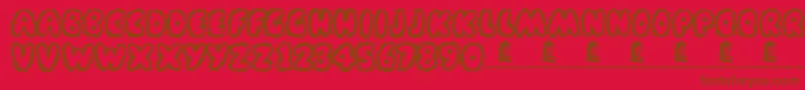 Farty Breath Font – Brown Fonts on Red Background