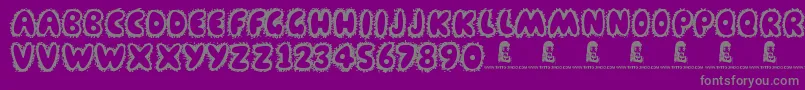 Farty Breath Font – Gray Fonts on Purple Background