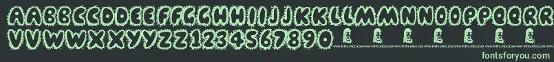 Farty Breath Font – Green Fonts on Black Background