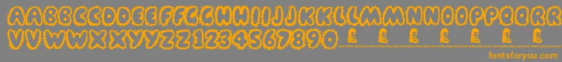 Farty Breath Font – Orange Fonts on Gray Background