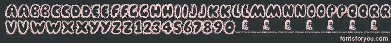 Farty Breath Font – Pink Fonts on Black Background