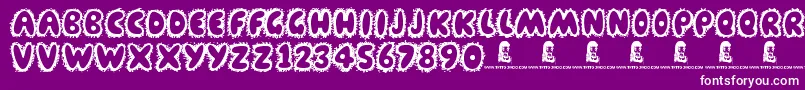 Farty Breath Font – White Fonts on Purple Background