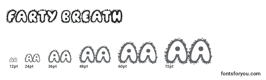 Размеры шрифта Farty Breath