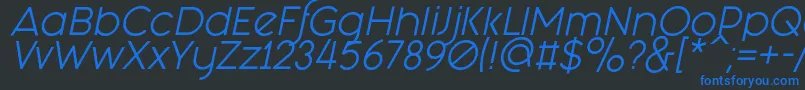 Fashion Fetish Italic Font – Blue Fonts on Black Background
