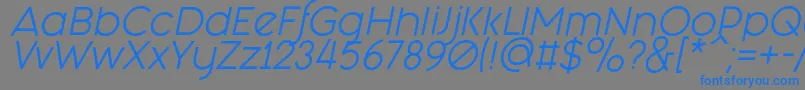 Fashion Fetish Italic Font – Blue Fonts on Gray Background