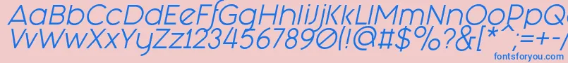 Fashion Fetish Italic Font – Blue Fonts on Pink Background