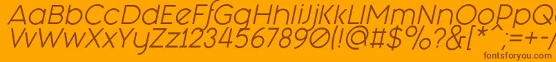 Fashion Fetish Italic Font – Brown Fonts on Orange Background
