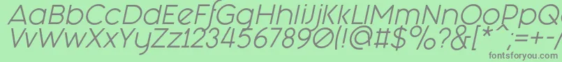 Fashion Fetish Italic Font – Gray Fonts on Green Background