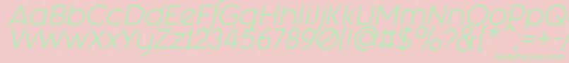 Fashion Fetish Italic Font – Green Fonts on Pink Background
